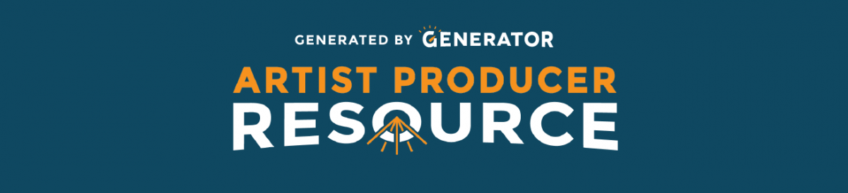 Logo with the following text: Artist Producer Resource - Generator