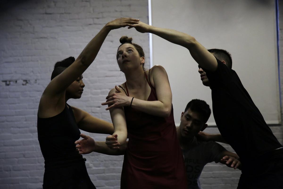 Dancers rehearsing In the Abyss