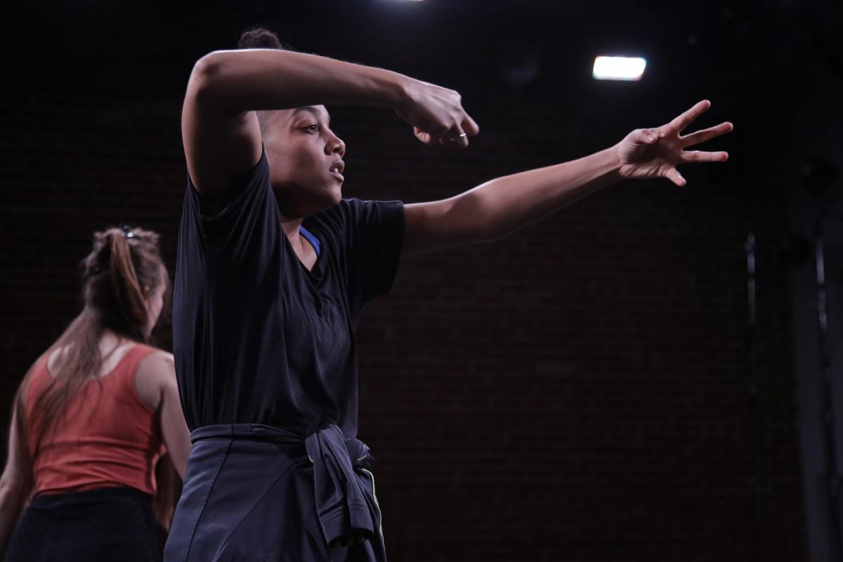 Dancers rehearsing In the Abyss