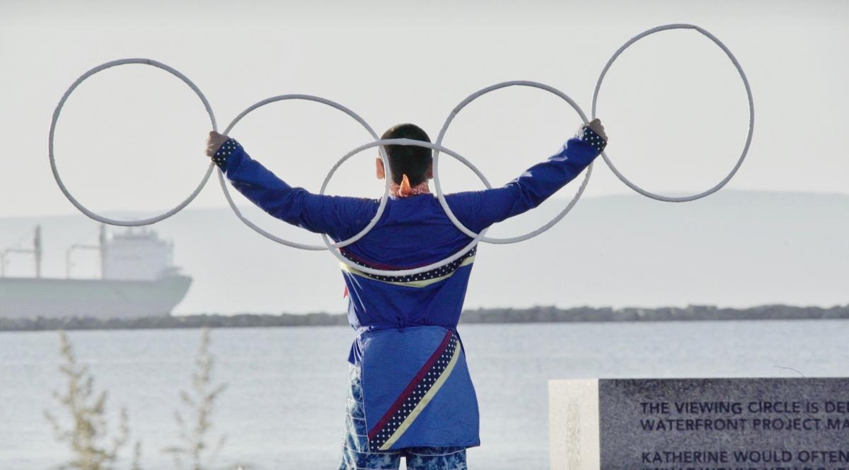 Kinew Councillor in rehearsal for Woodlands Groove by Classic Roots