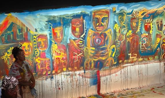 An artist on stage