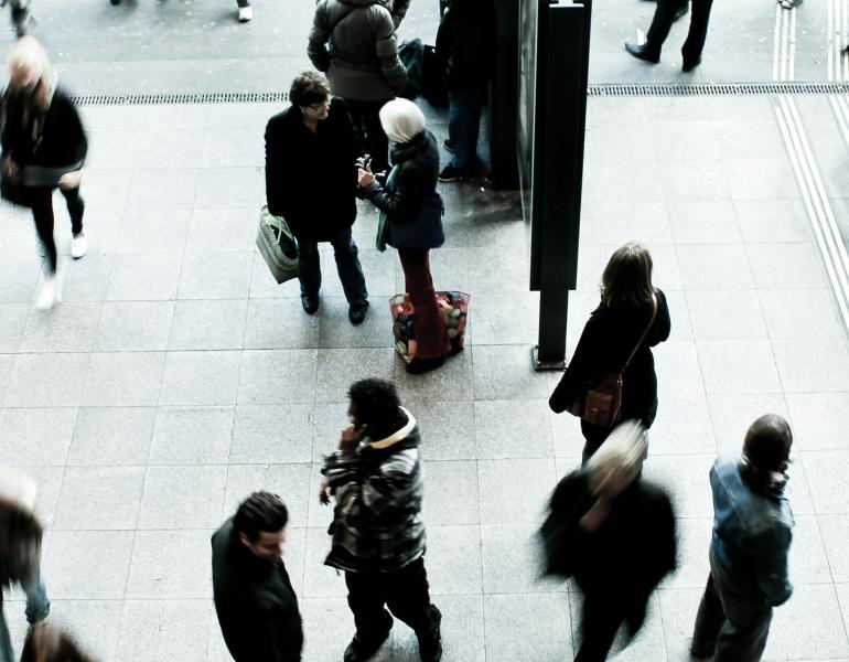 A crowd of people