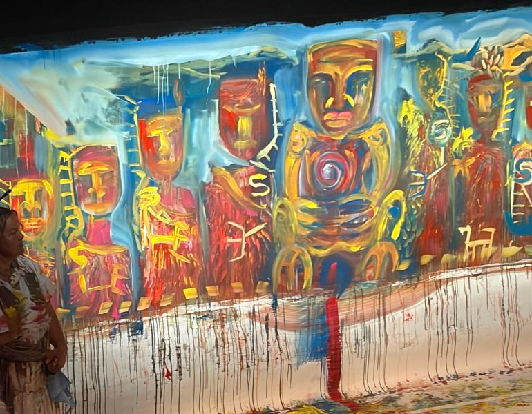 An artist on stage
